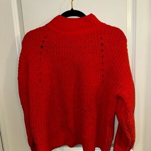 Fashion Nova Kate Chenille Sweater – Neon Coral, Size Small (NWT)